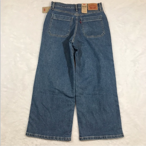 NWT LEVIS mile high cropped crop wide leg 6 jeans - Picture 3 of 16